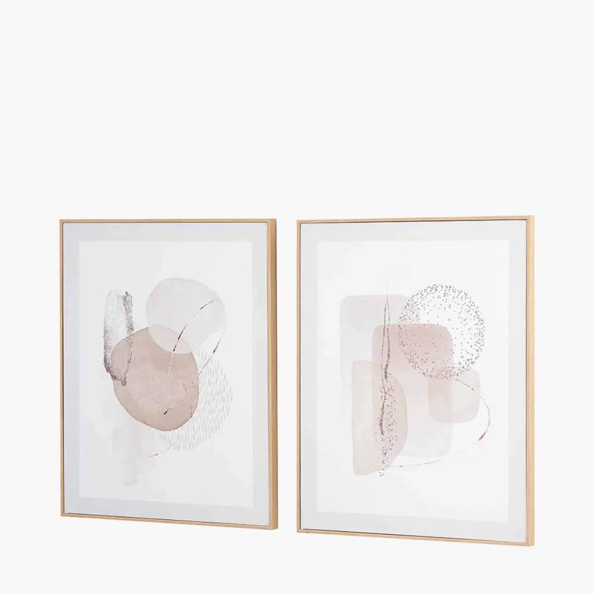 Pacific Lifestyle Abstract Canvases In Natural Pair - Image 2