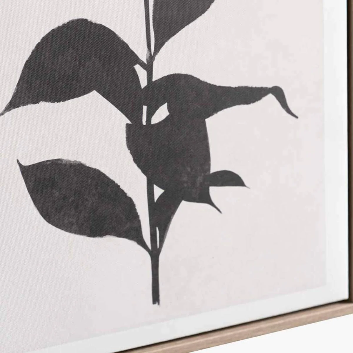 Pacific Lifestyle S/2 Natural and Black Leaf Print Canvases with Natural Frames - Image 5