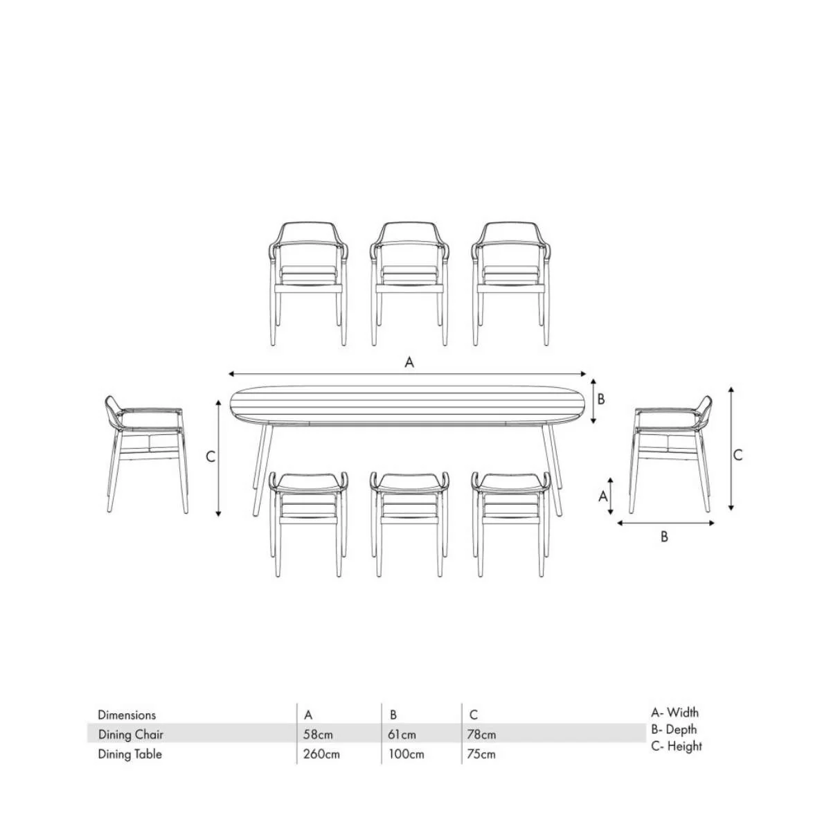 Pacific Lifestyle Salita Outdoor 8 Seater Dining Set - Image 28