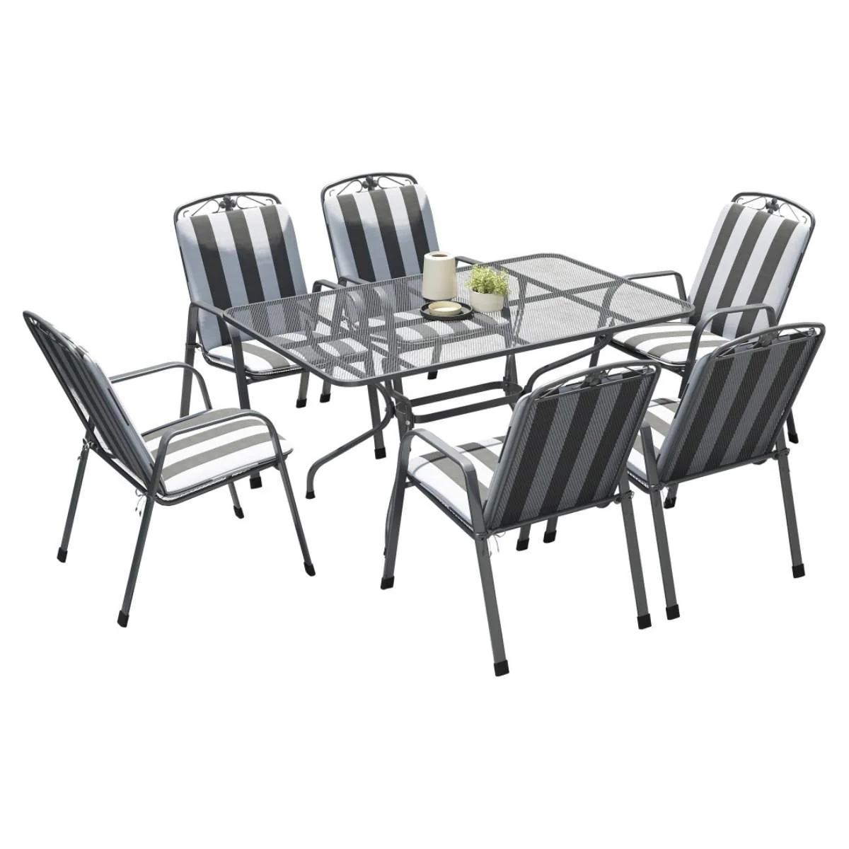 Pacific Lifestyle Savoy Rectangular 6 Seater Dining Set - Image 2