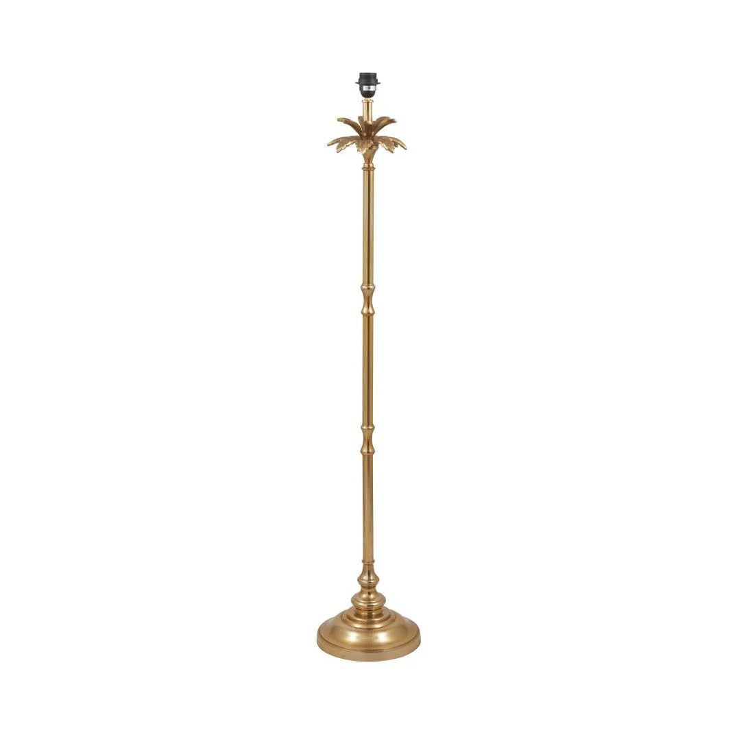 Pacific Lifestyle Sigurd Gold Metal Palm Tree Floor Lamp Base