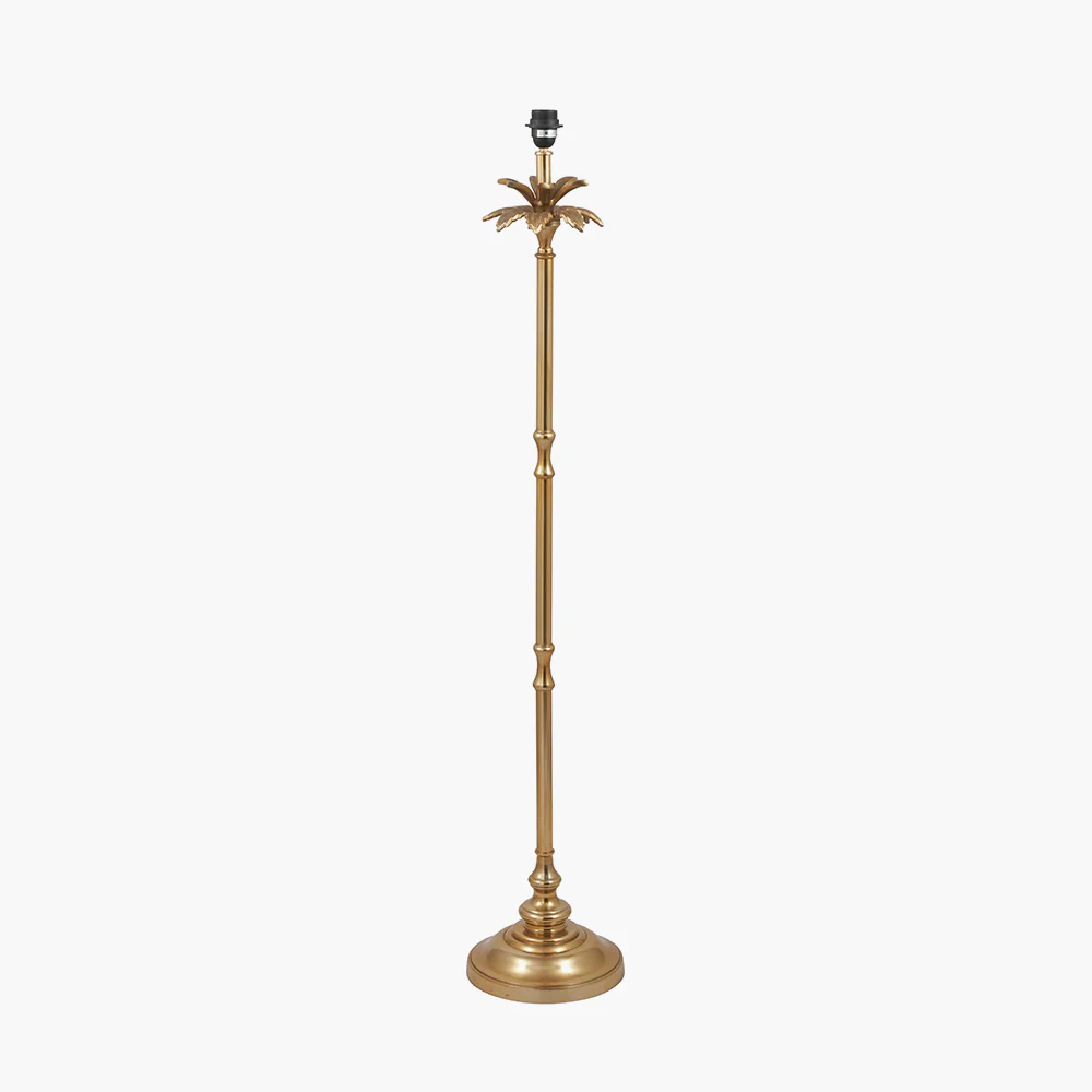 Pacific Lifestyle Sigurd Gold Metal Palm Tree Floor Lamp Base - Image 2