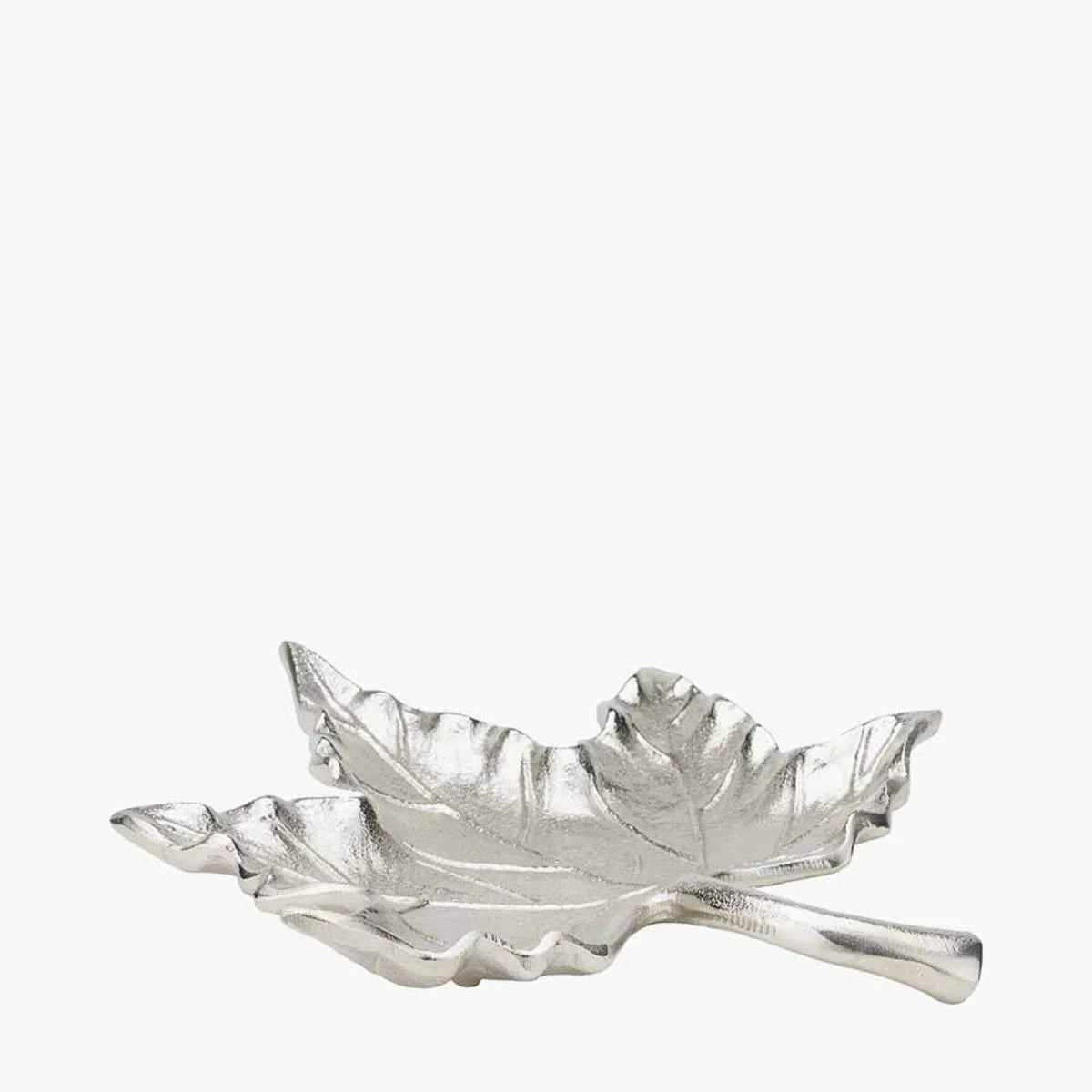 Pacific Lifestyle Silver Metal Oak Leaf Bowl - Image 4