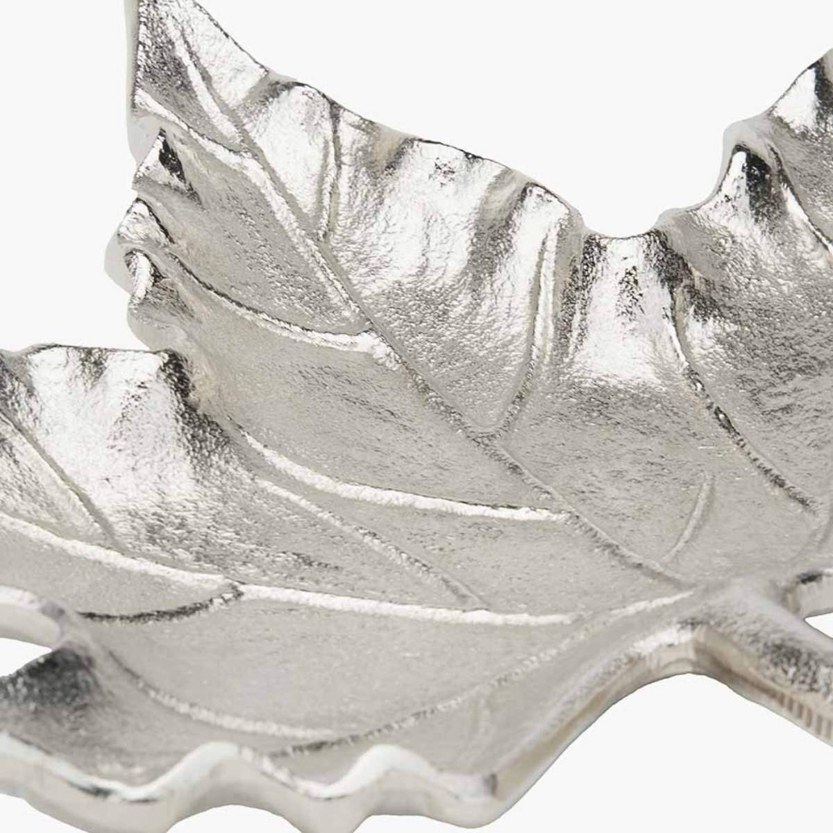 Pacific Lifestyle Silver Metal Oak Leaf Bowl - Image 7