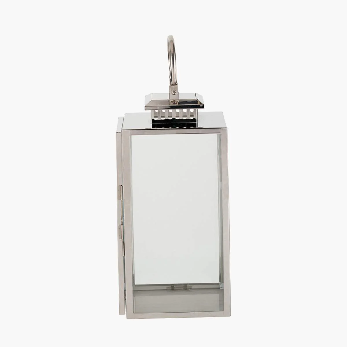 Pacific Lifestyle Silver Stainless Steel and Glass Rectangular Lantern - Image 3