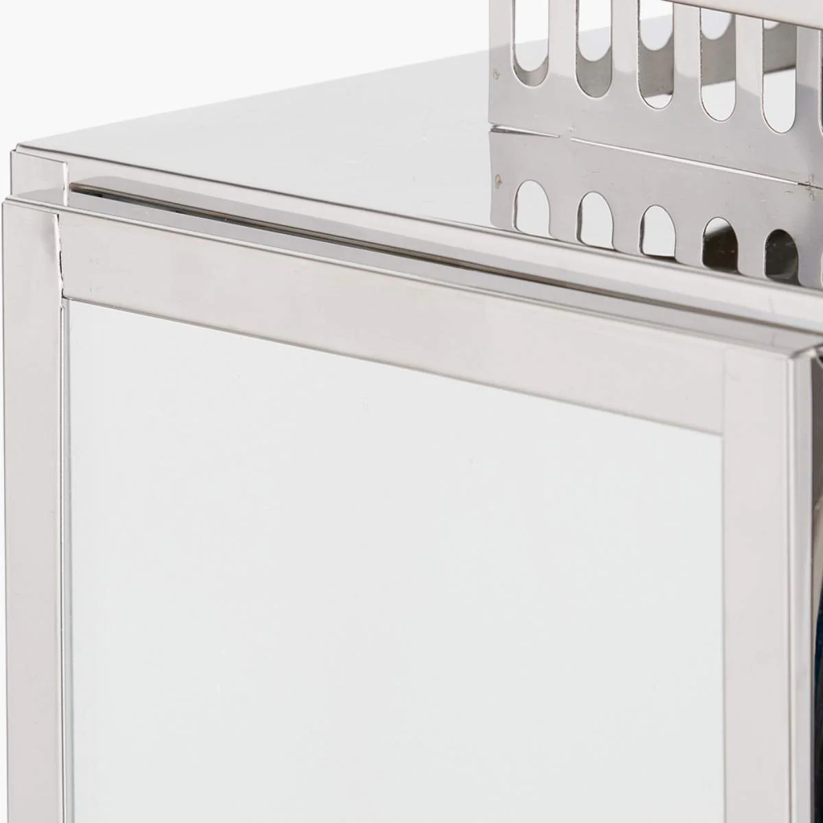 Pacific Lifestyle Silver Stainless Steel and Glass Rectangular Lantern - Image 7