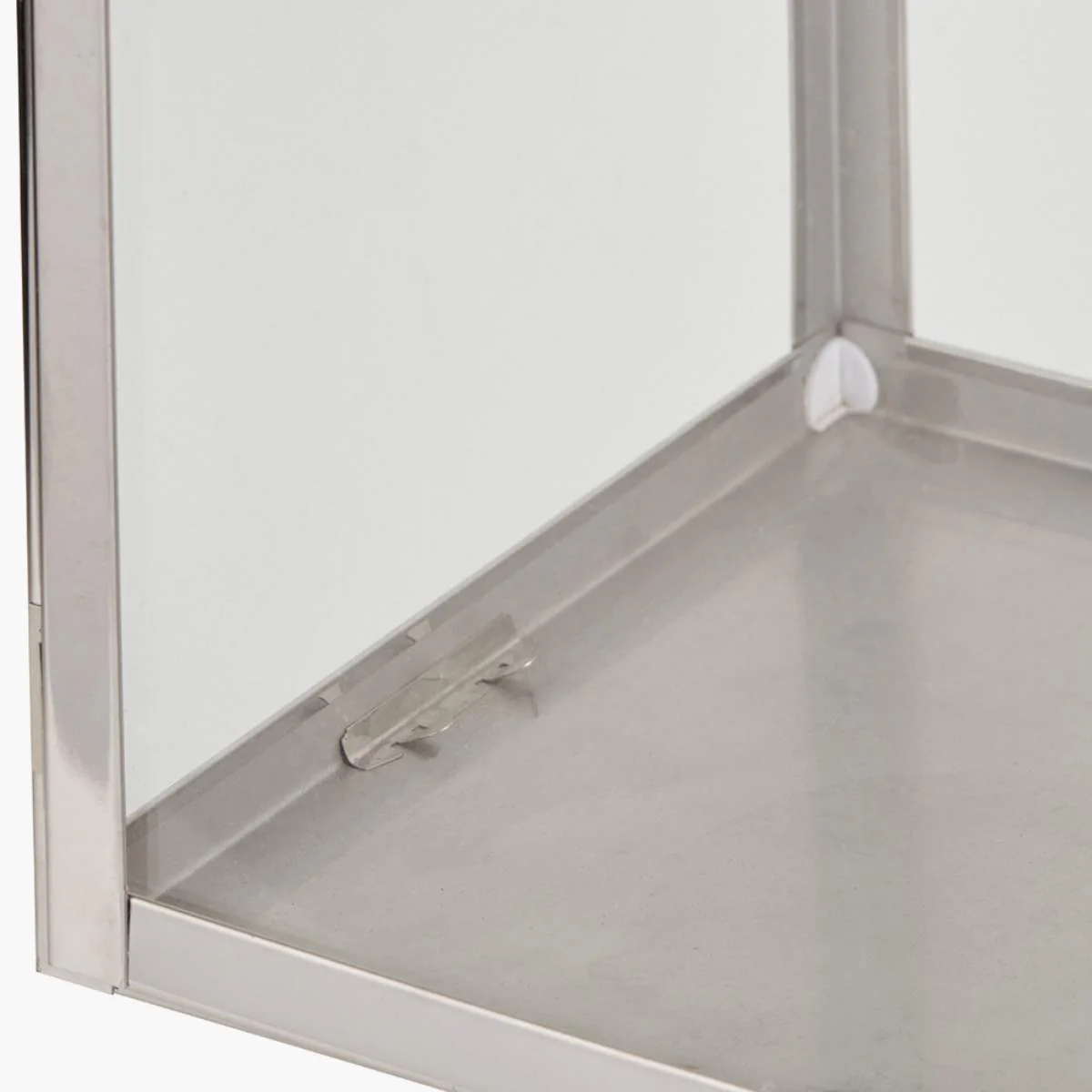 Pacific Lifestyle Silver Stainless Steel and Glass Rectangular Lantern - Image 8