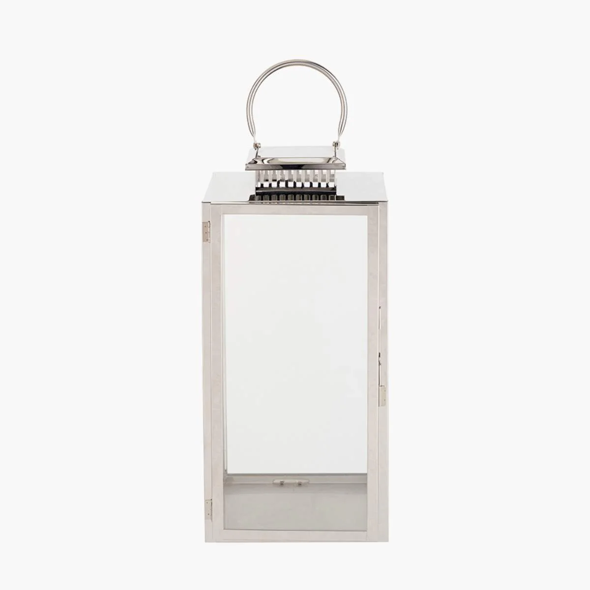 Pacific Lifestyle Silver Stainless Steel and Glass Rectangular Lantern - Image 9