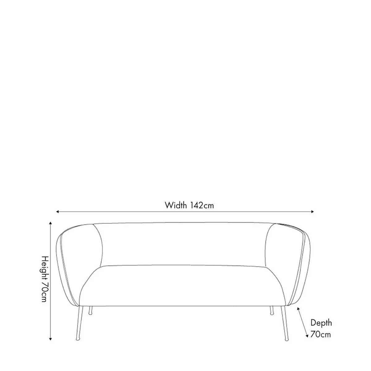 Pacific Lifestyle Soren Gold Velvet and Metal Sofa - Image 13