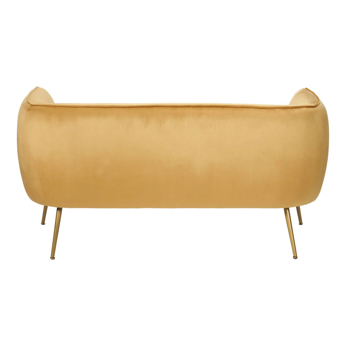Pacific Lifestyle Soren Gold Velvet and Metal Sofa - Image 4