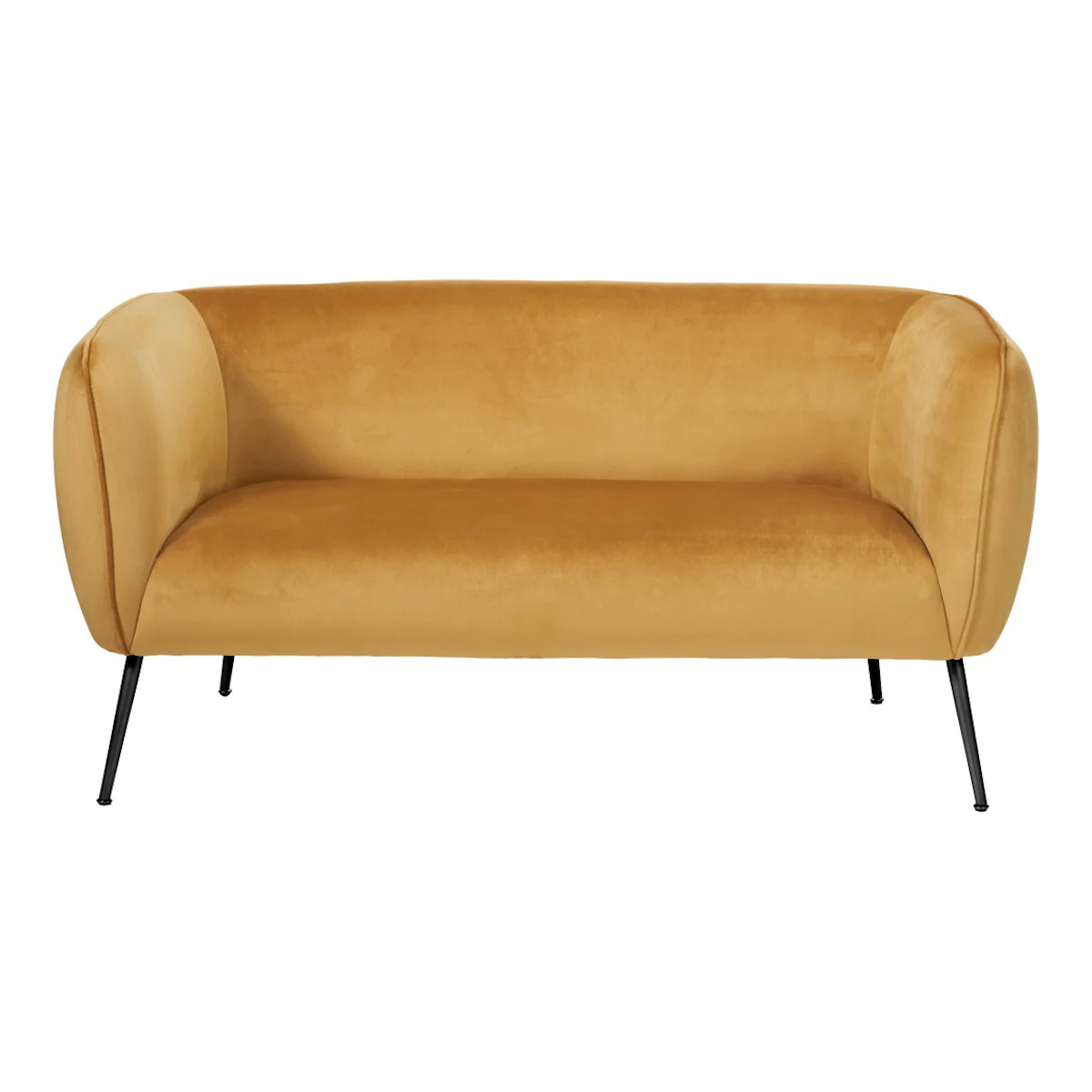 Pacific Lifestyle Soren Gold Velvet and Metal Sofa - Image 7