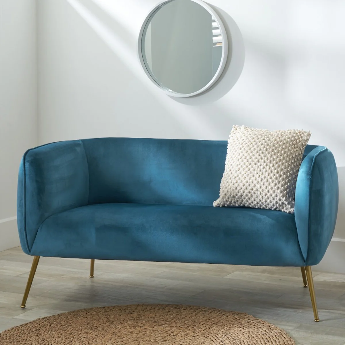 Pacific Lifestyle Soren Sapphire Blue Velvet and Metal Sofa - Image 15