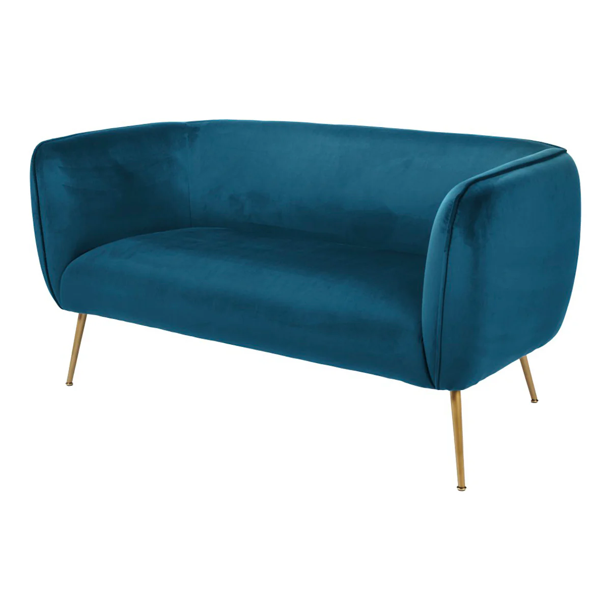 Pacific Lifestyle Soren Sapphire Blue Velvet and Metal Sofa - Image 2