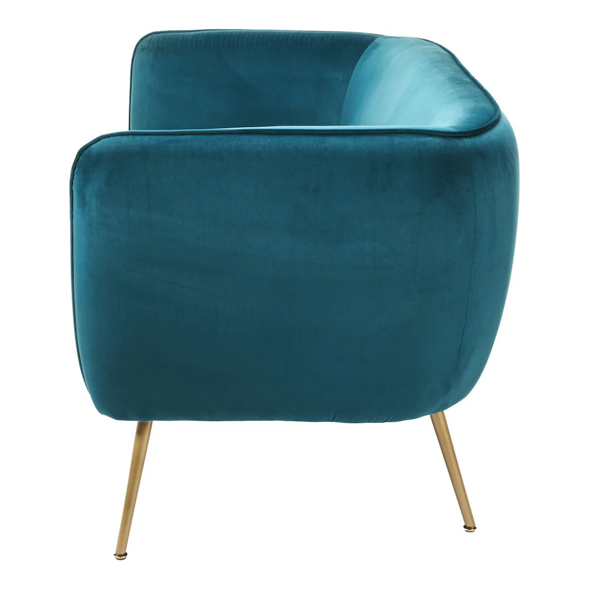 Pacific Lifestyle Soren Sapphire Blue Velvet and Metal Sofa - Image 4