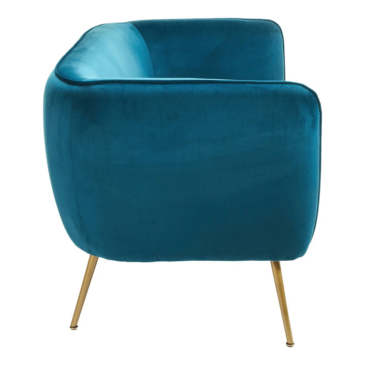 Pacific Lifestyle Soren Sapphire Blue Velvet and Metal Sofa - Image 5