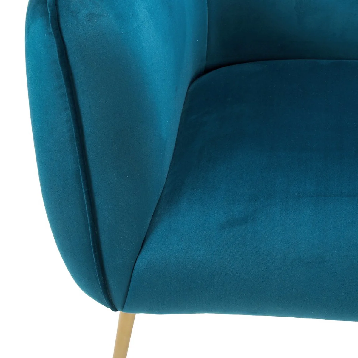 Pacific Lifestyle Soren Sapphire Blue Velvet and Metal Sofa - Image 6