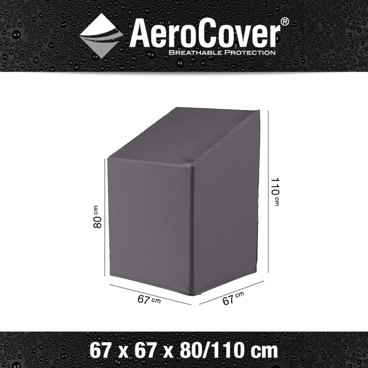 Pacific Lifestyle Stackable Chair Aerocover 67 x 67 x 80/110 - Image 2