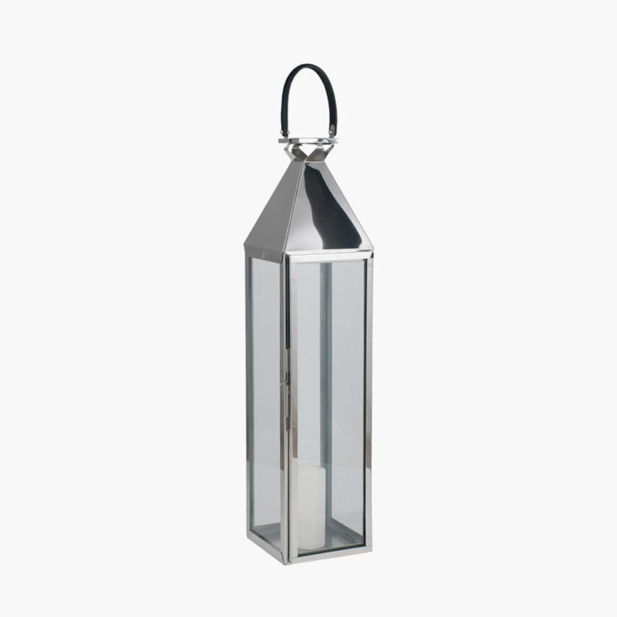 Pacific Lifestyle Stainless Steel and Glass Lantern - Image 3