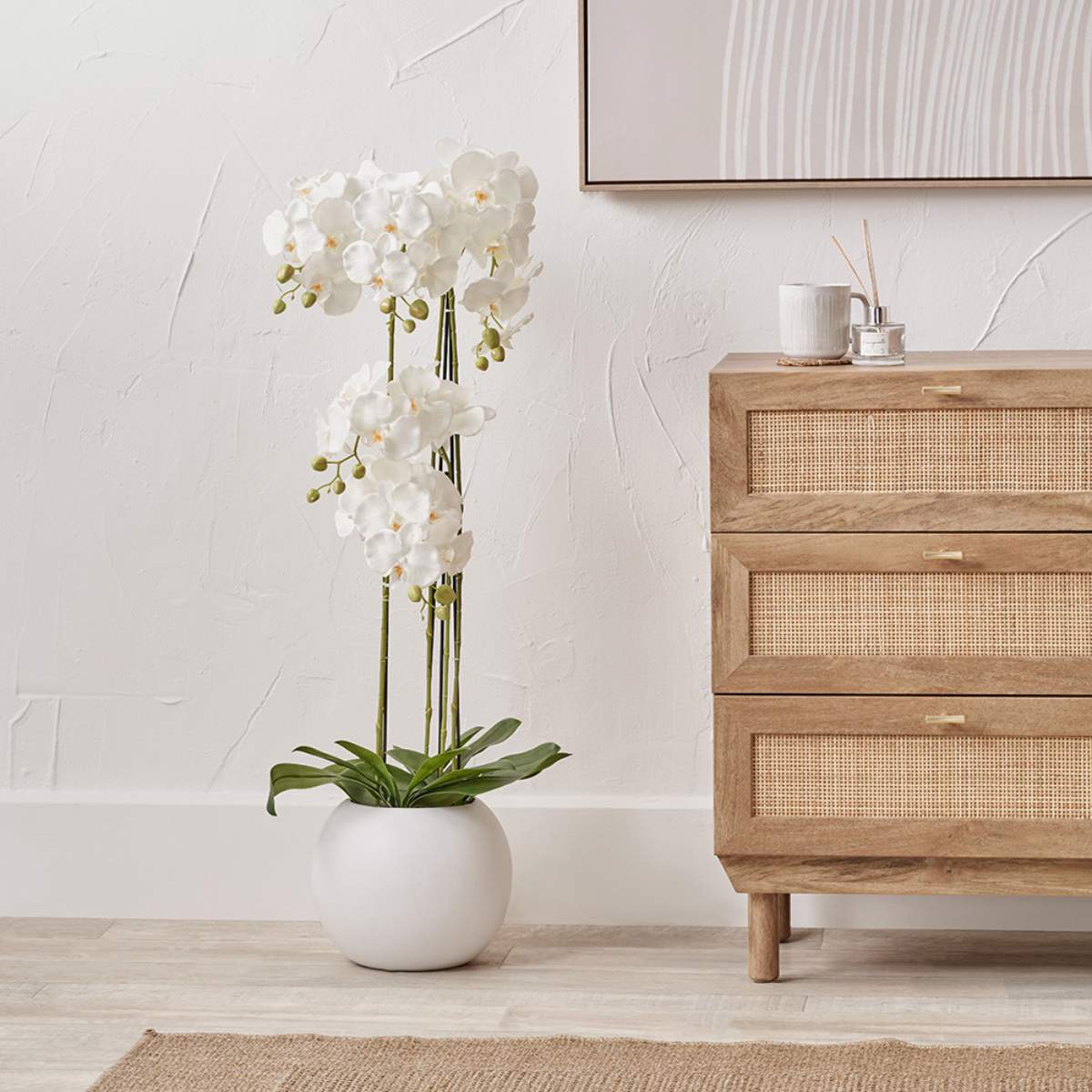 Pacific Lifestyle Tall White Orchid in Pot - Image 7