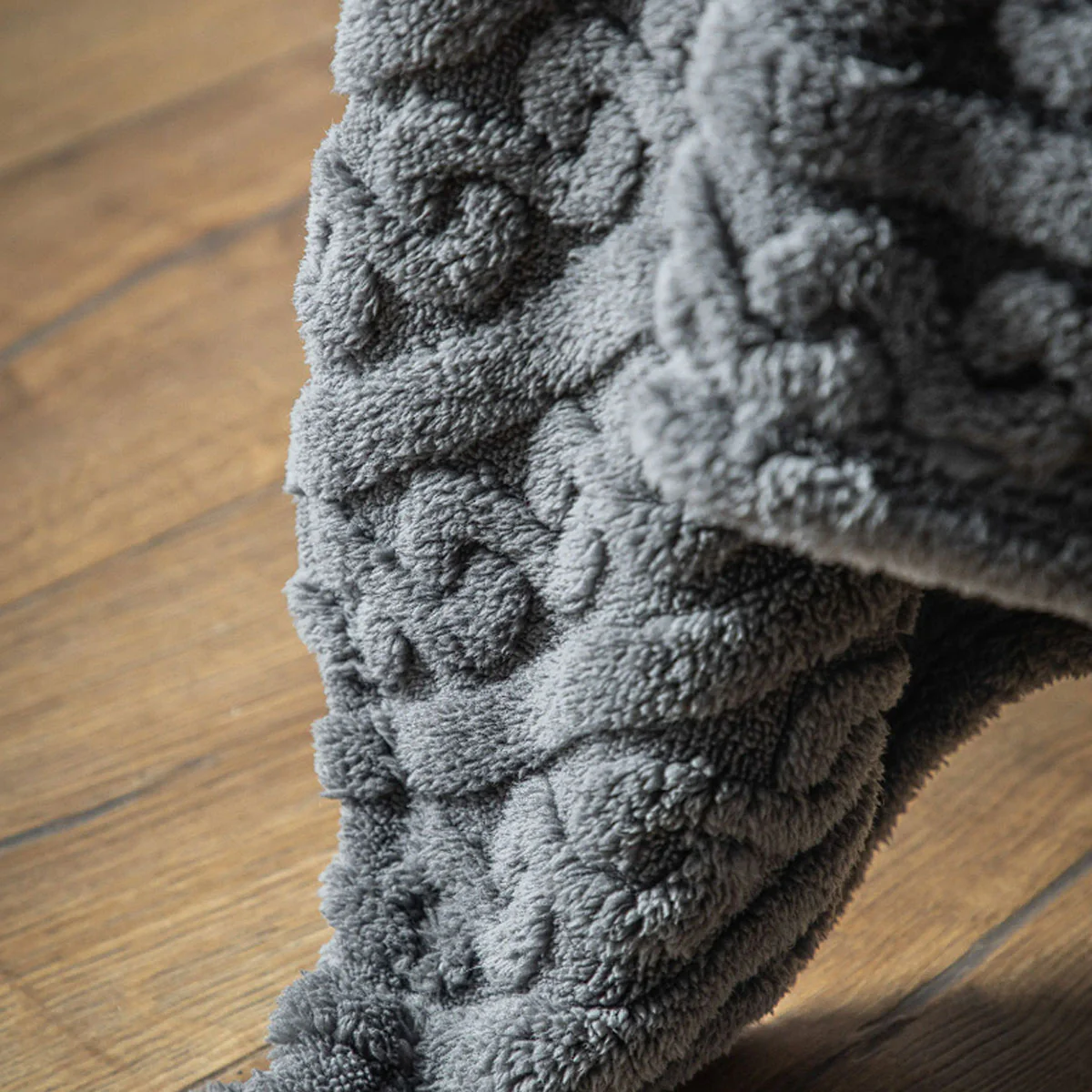Gallery Direct Textures Twist Knit Grey 130x170cm - Image 6