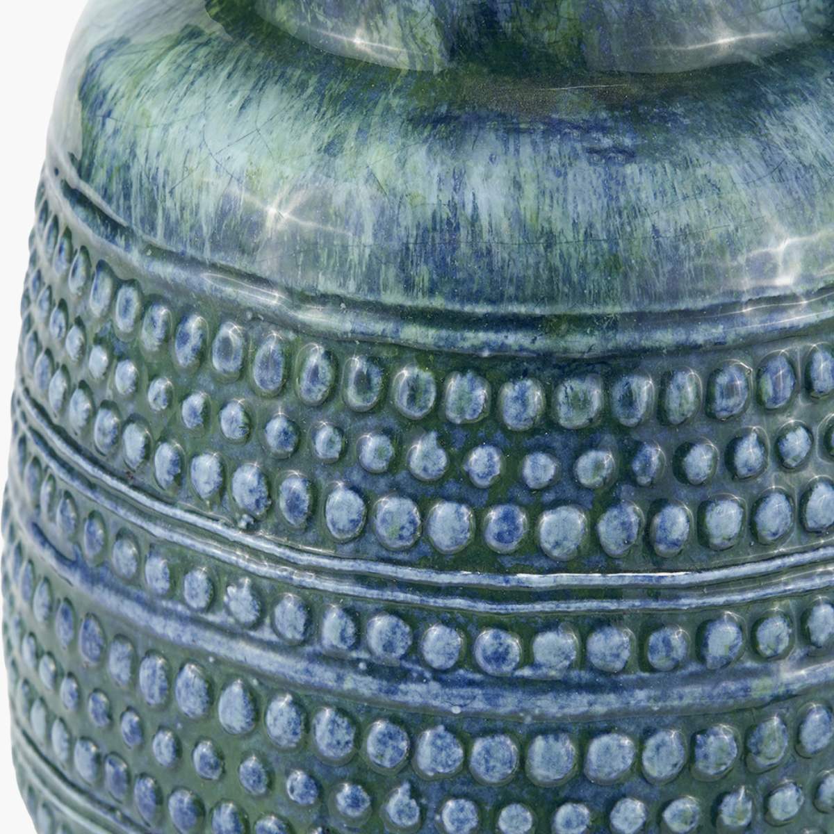 Pacific Lifestyle Theano Dot Design Blue Glaze Table Lamp Base - Image 6