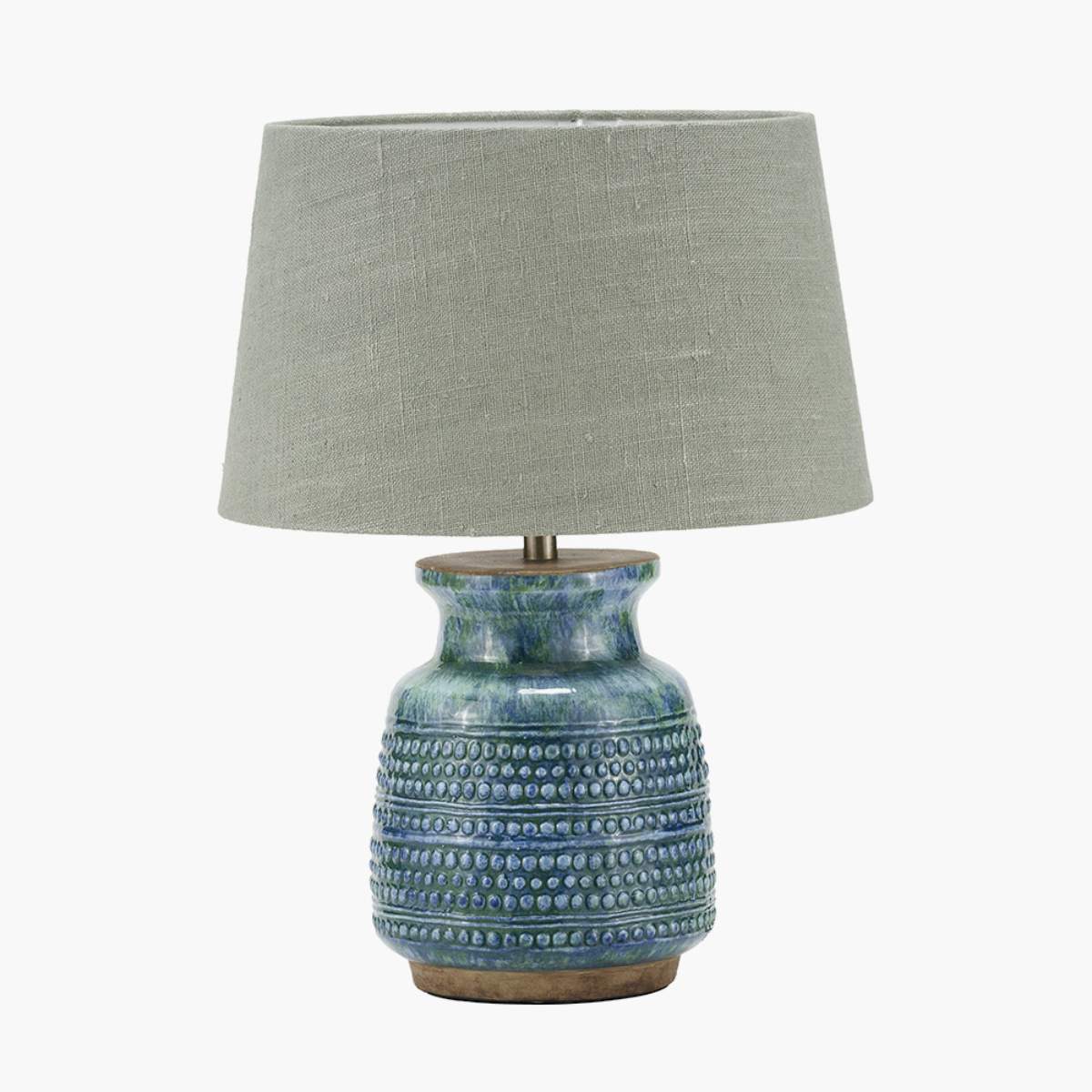 Pacific Lifestyle Theano Dot Design Blue Glaze Table Lamp Base - Image 7