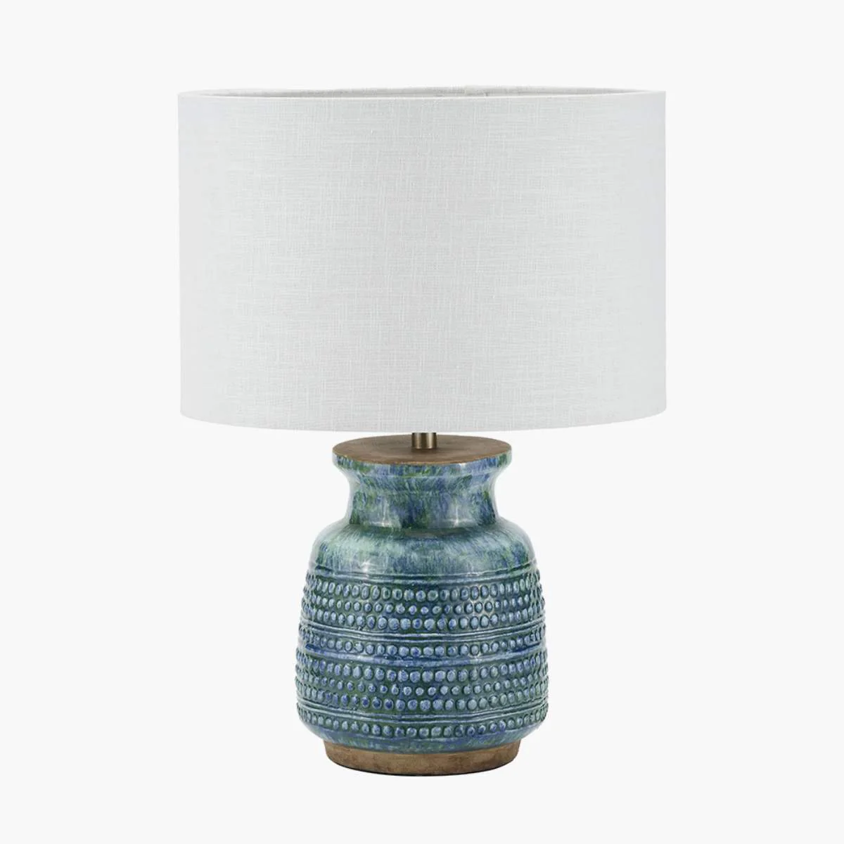 Pacific Lifestyle Theano Dot Design Blue Glaze Table Lamp Base - Image 8