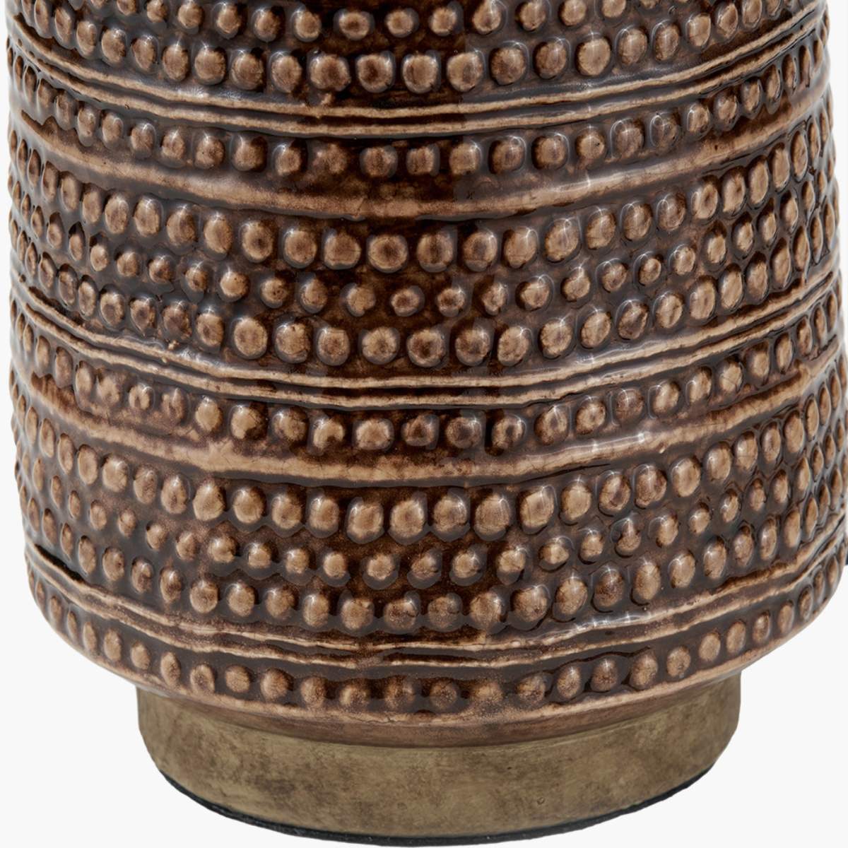 Pacific Lifestyle Theano Dot Design Brown Glaze Tall Table Lamp Base - Image 6