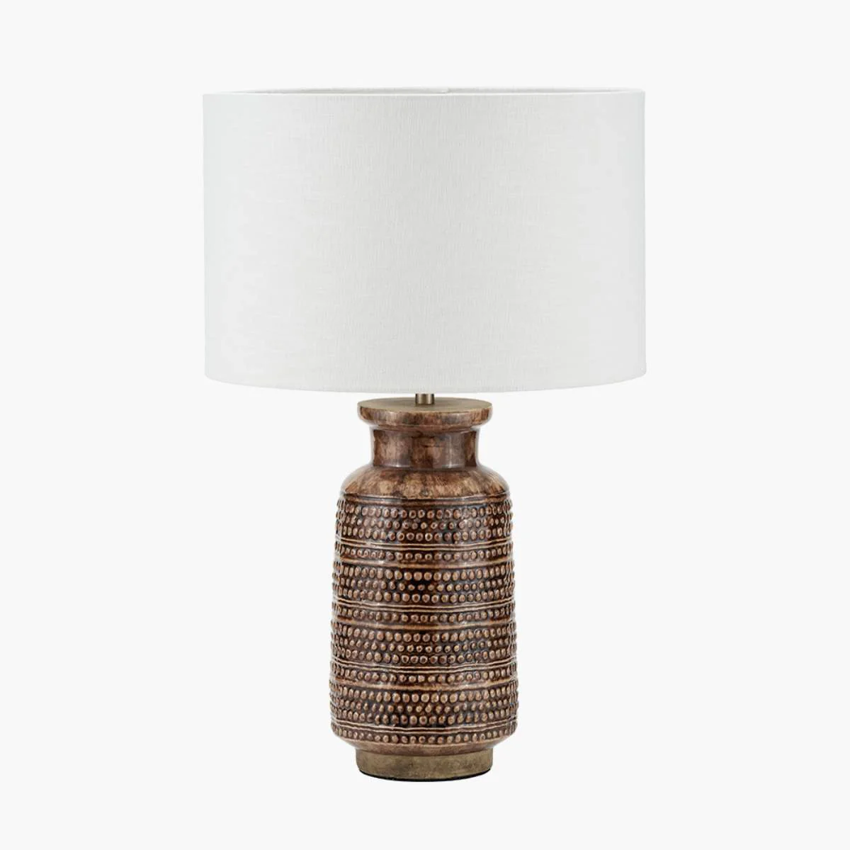 Pacific Lifestyle Theano Dot Design Brown Glaze Tall Table Lamp Base - Image 8