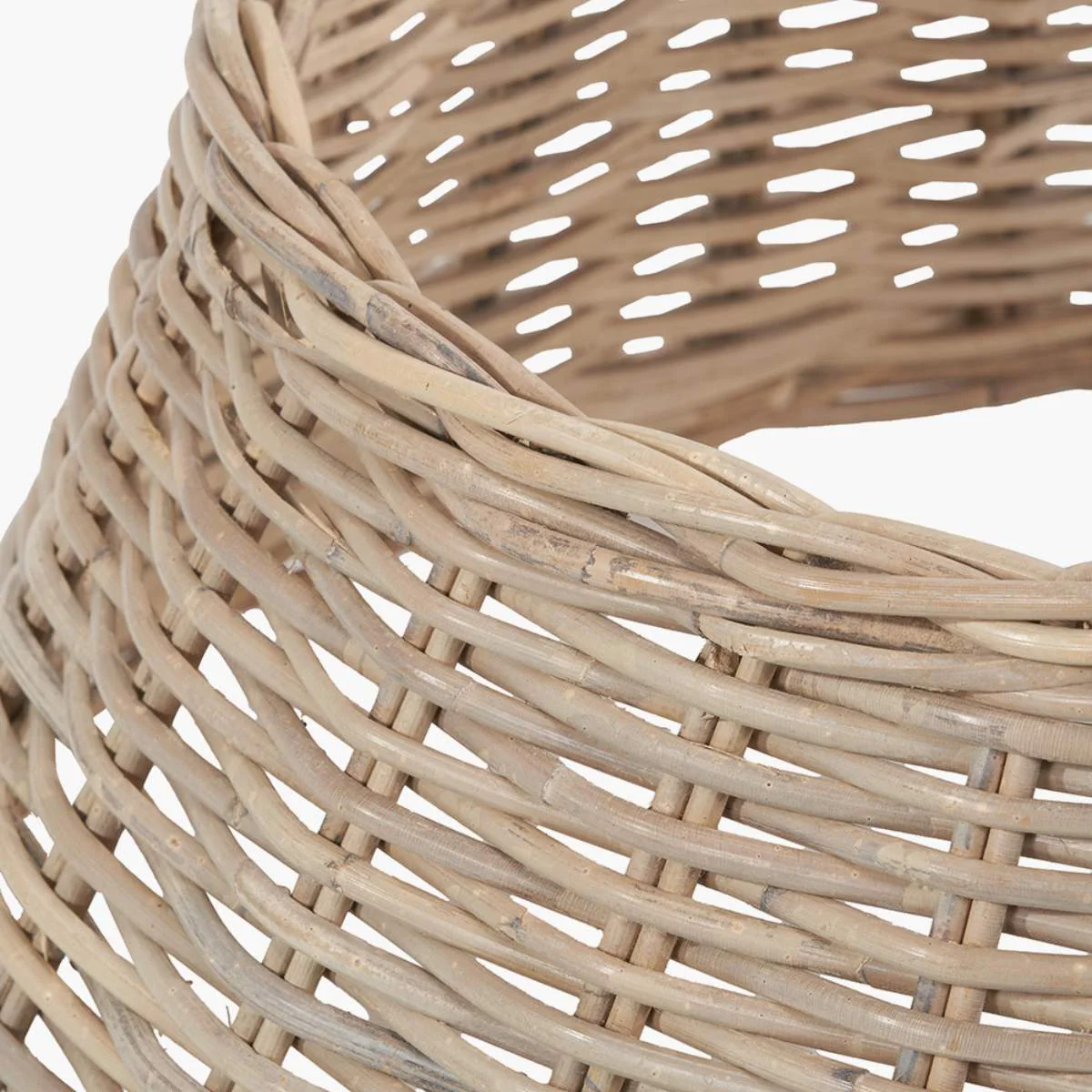 Pacific Lifestyle Tobs Grey Kubu Rattan Christmas Tree Basket Skirt Ring - Image 3