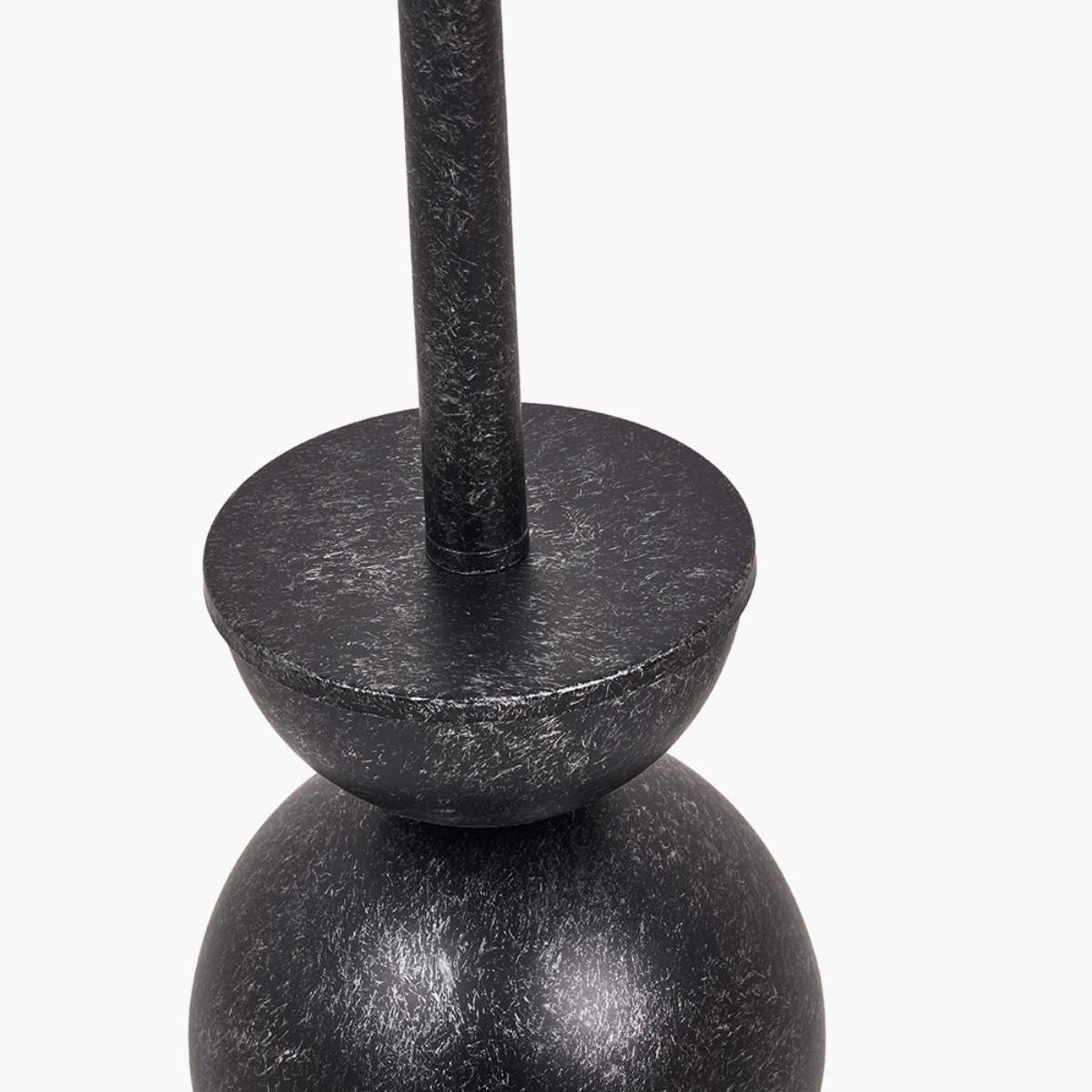 Pacific Lifestyle Vala Graphite Metal Textured Effect Ball Floor Lamp - Image 5