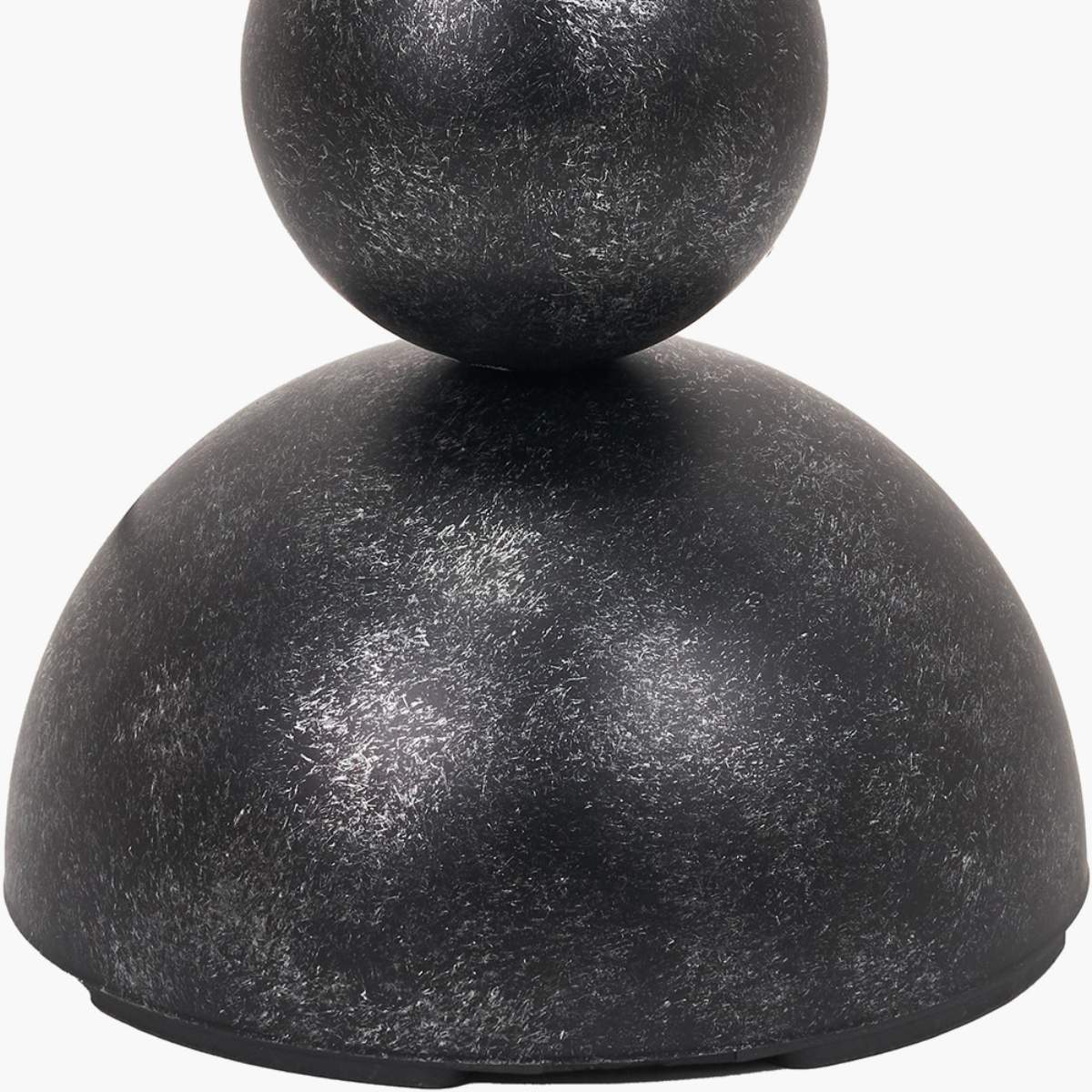 Pacific Lifestyle Vala Graphite Metal Textured Effect Ball Floor Lamp - Image 6