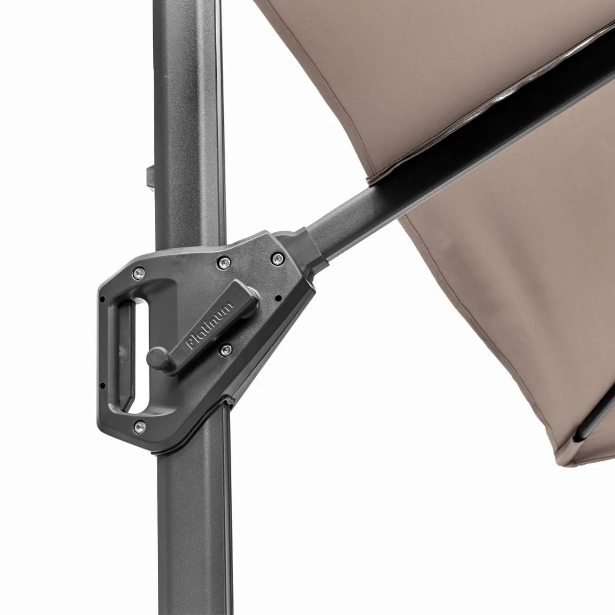 Pacific Lifestyle Voyager T1 3m x 2m Rectangular Taupe Free Arm Parasol - Image 5