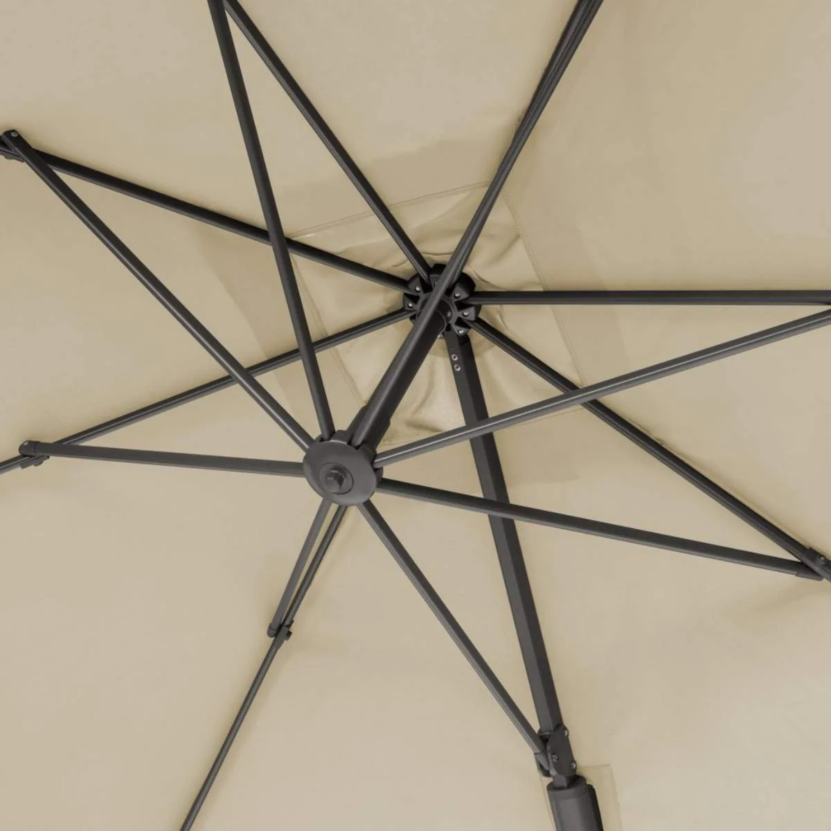 Pacific Lifestyle Voyager T2 2.7m Square Champagne Free Arm Parasol - Image 7