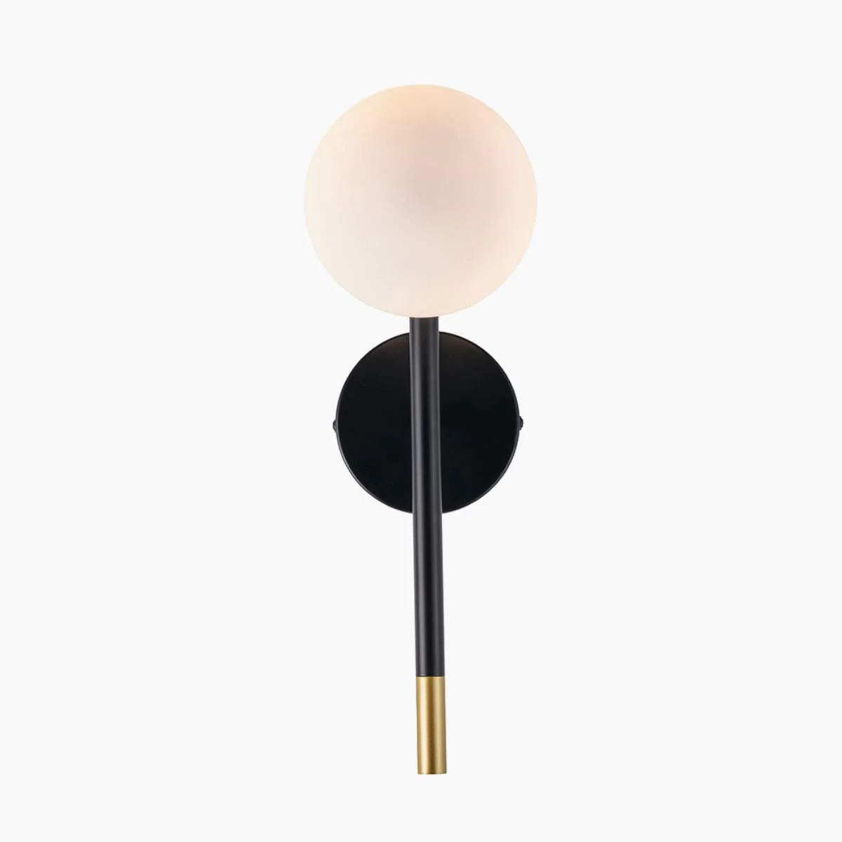 Pacific Lifestyle Wanda White Orb and Black Metal Wall Light - Image 4