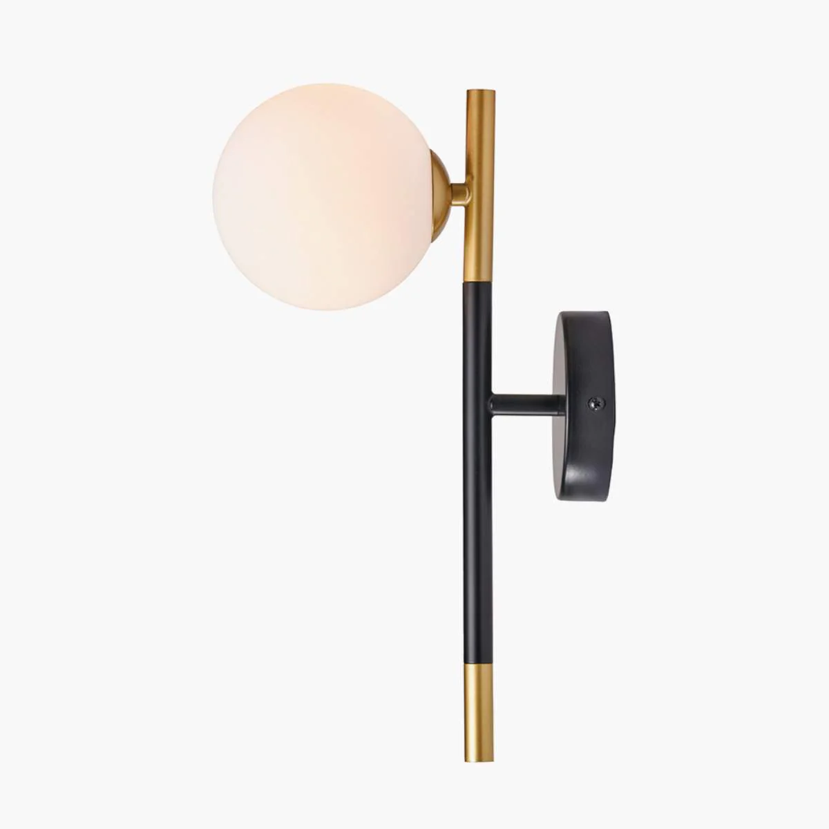 Pacific Lifestyle Wanda White Orb and Black Metal Wall Light - Image 6