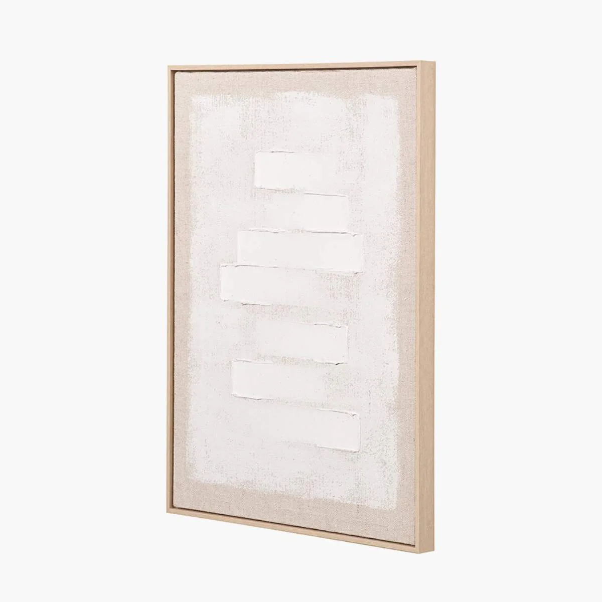 Pacific Lifestyle White and Natural Textured Canvas with Natural Frame - Image 2