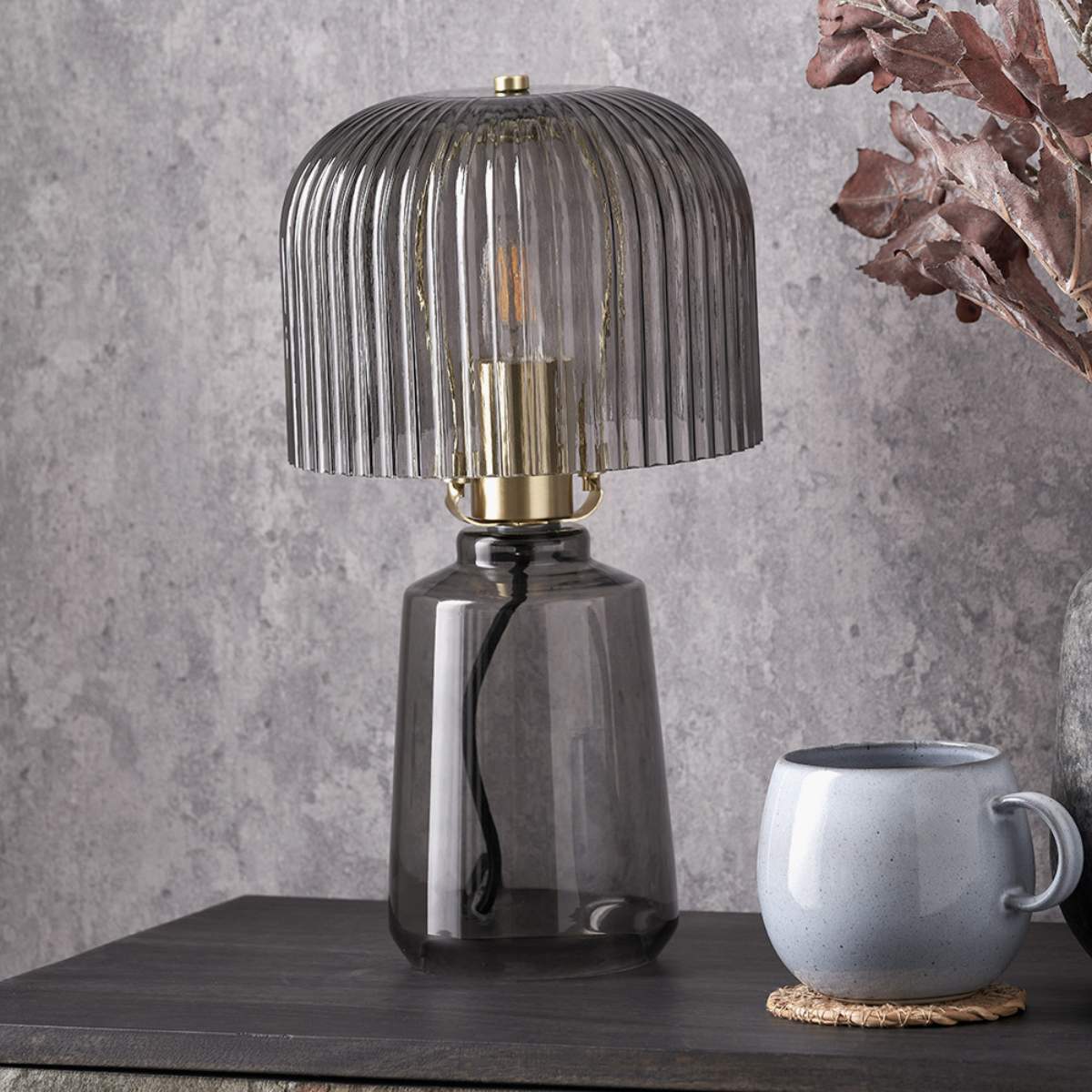 Pacific Lifestyle Zandra Ribbed Glass Table Lamp - Image 17