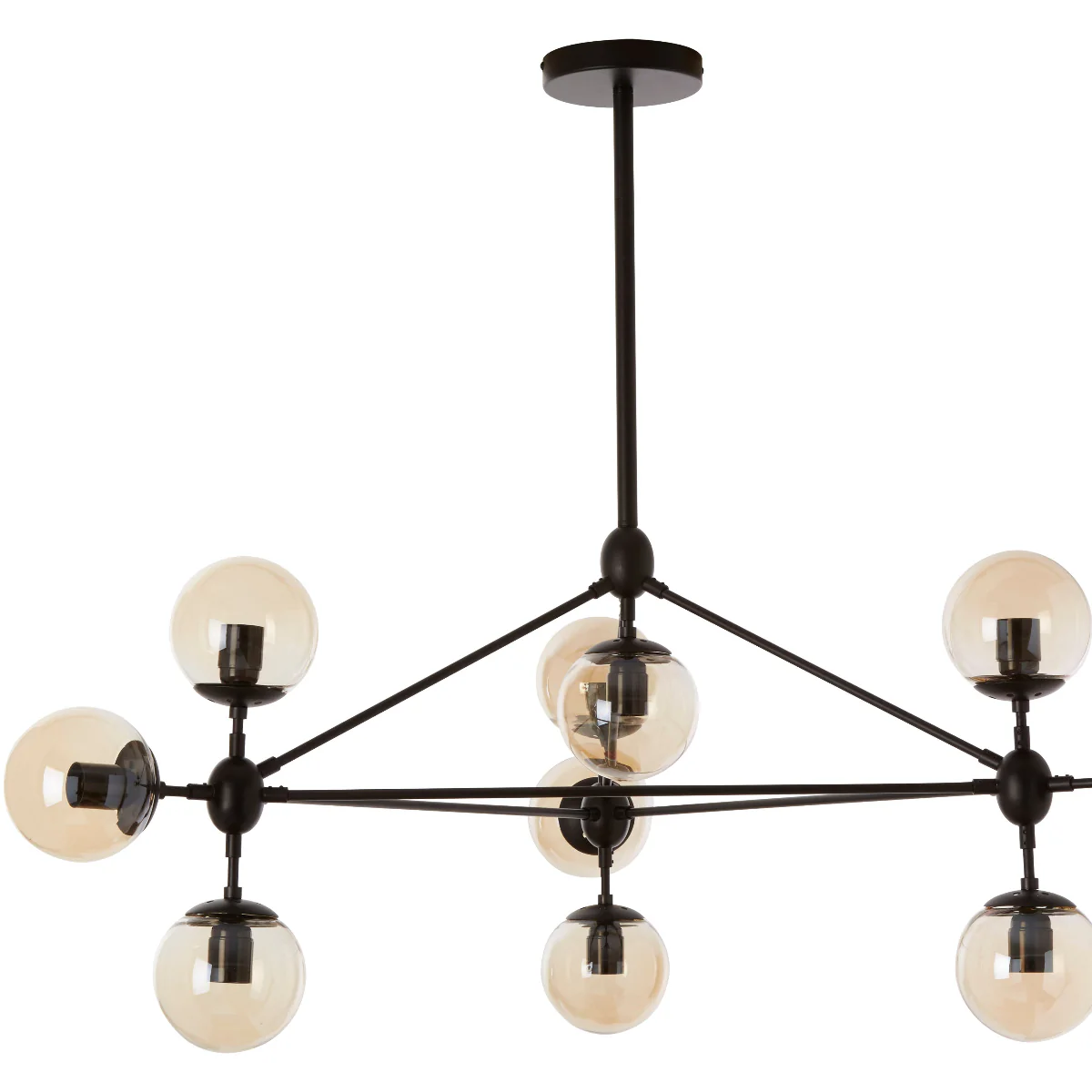 Beaumonde Home Abira 10 Arm Matte Black Pendant Light - Image 4