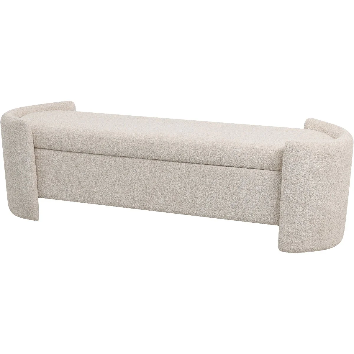 Beaumonde Home Blaine Upholstered Storage Bench Cream - Image 3