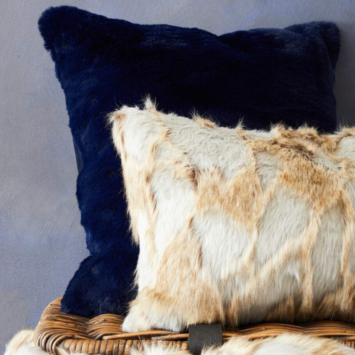 Beaumonde Home Bosie Lamina Grey And Natural Fur Throw - Image 4
