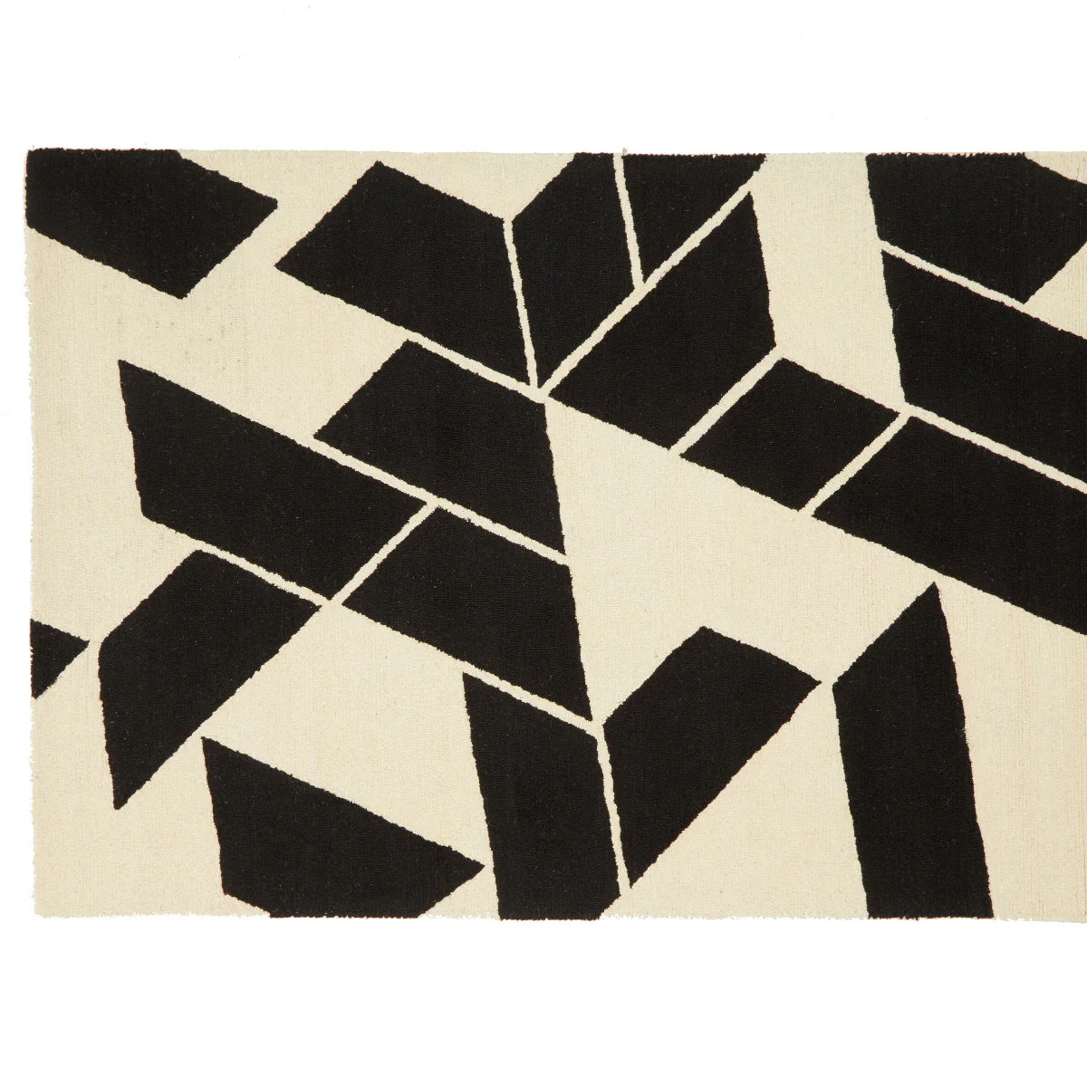 Beaumonde Home Bosie Milana Small Black And White Geometric Rug