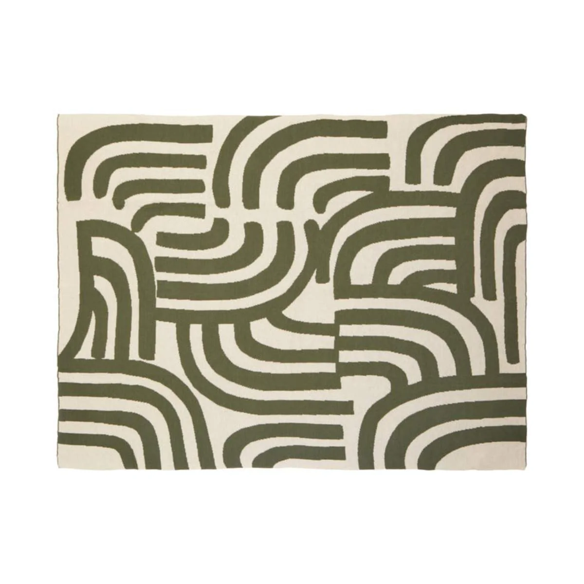 Beaumonde Home Bosie Ozella Natural And Green Throw