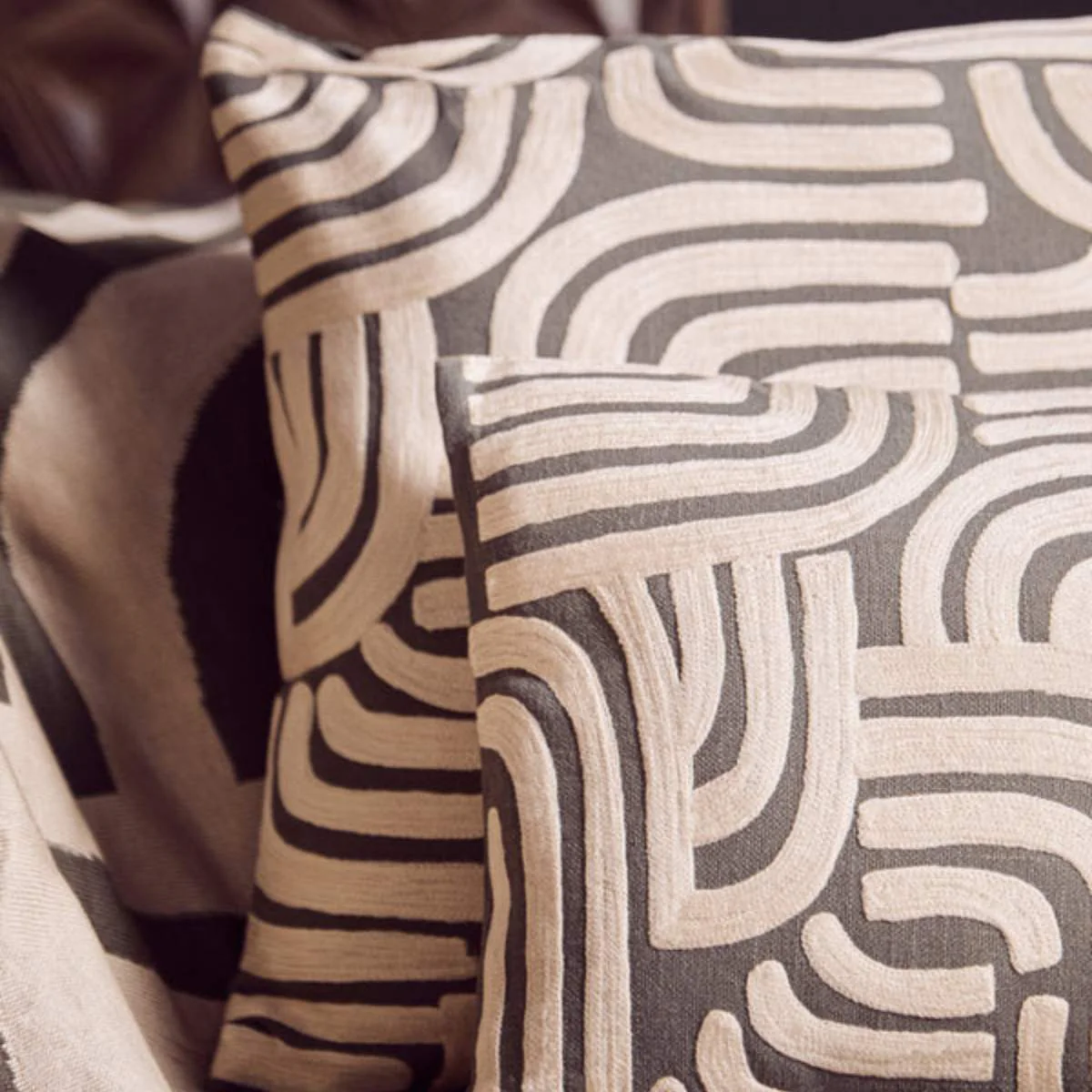 Beaumonde Home Bosie Ozella Natural And Green Throw - Image 14