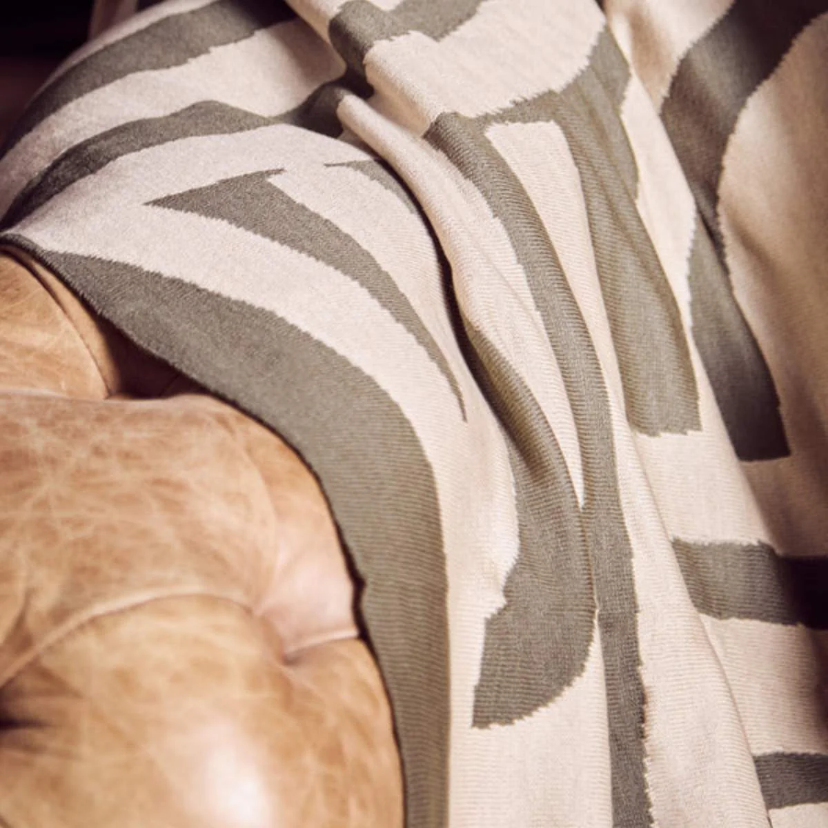 Beaumonde Home Bosie Ozella Natural And Green Throw - Image 8
