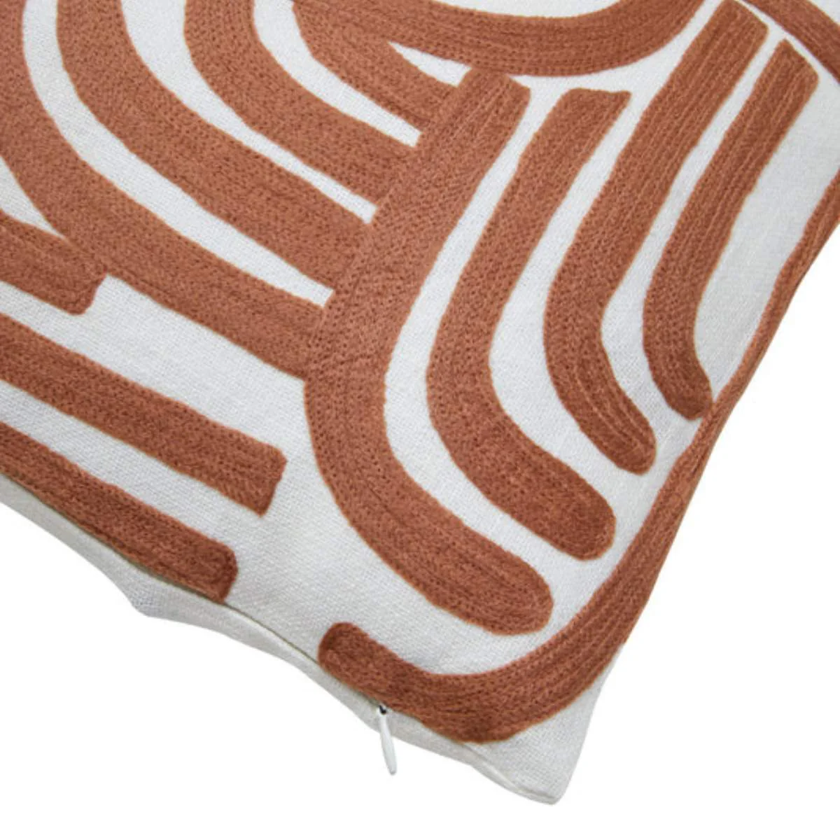Beaumonde Home Bosie Ozella Natural And Terracotta Cushion - Image 2