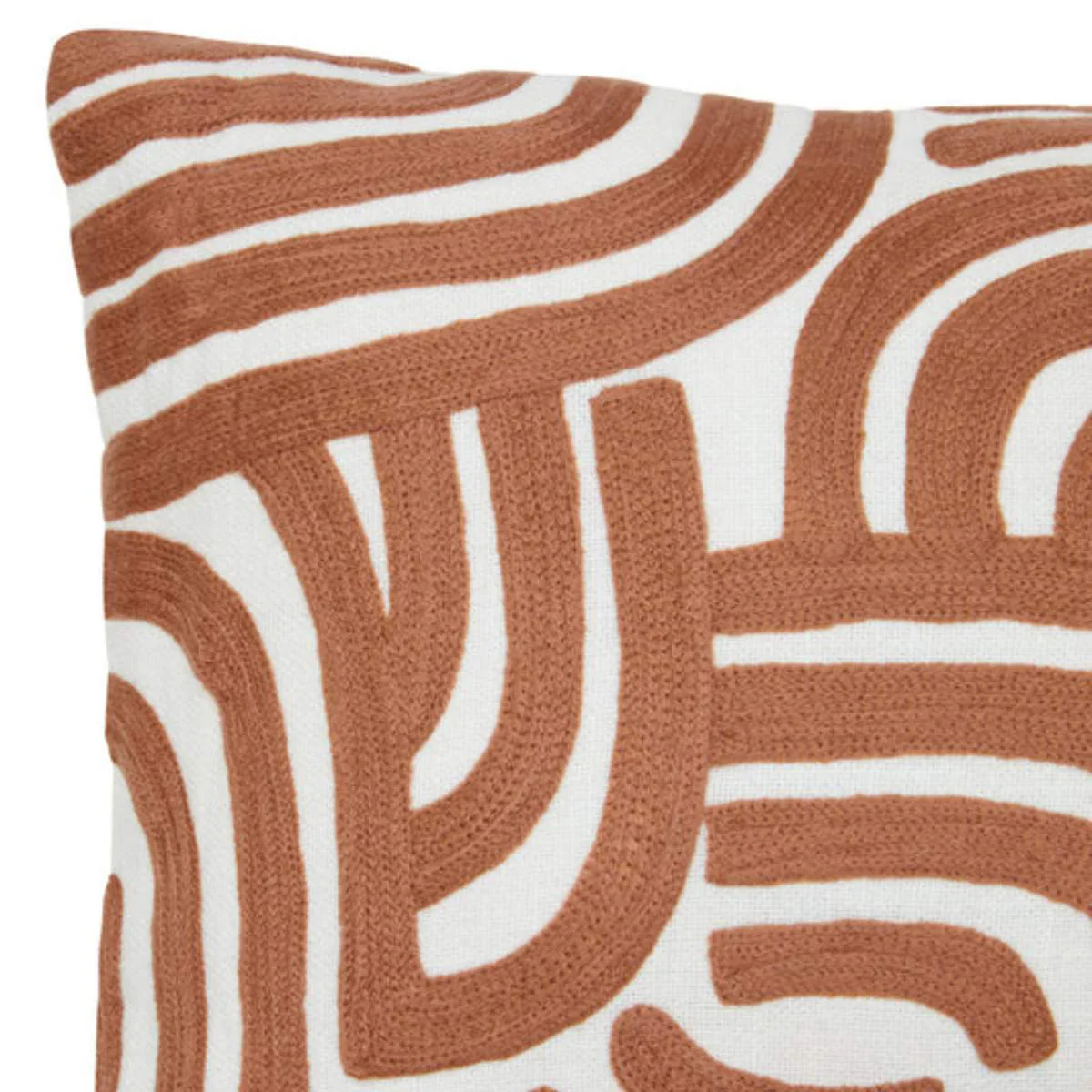 Beaumonde Home Bosie Ozella Natural And Terracotta Cushion - Image 3