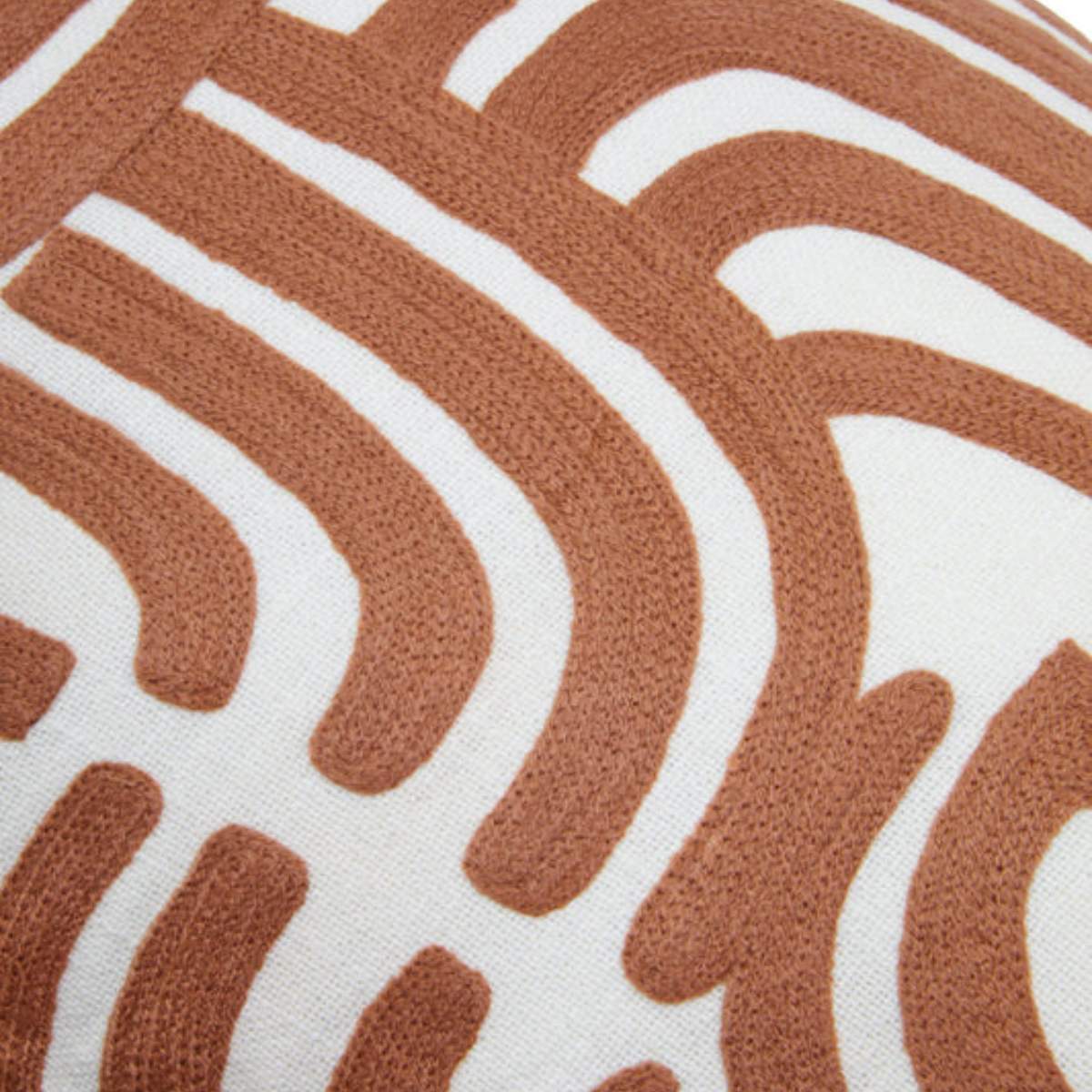 Beaumonde Home Bosie Ozella Natural And Terracotta Cushion - Image 4