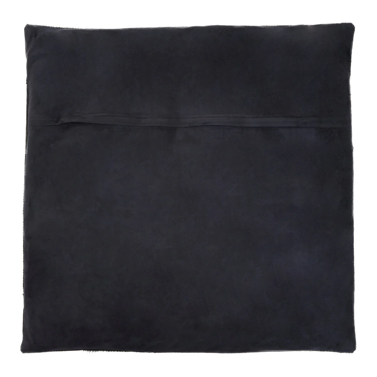 Beaumonde Home Bosie Safira Black Patchwork Leather Cushion With Gold Studs - Image 2