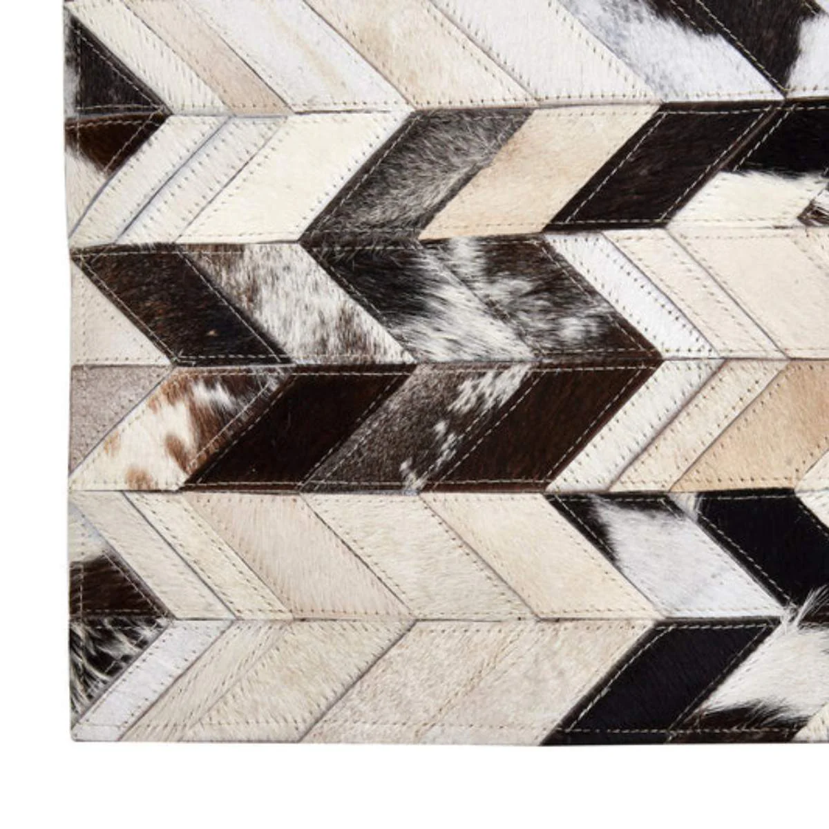 Beaumonde Home Bosie Safira Large Black Patchwork Rug - Image 2